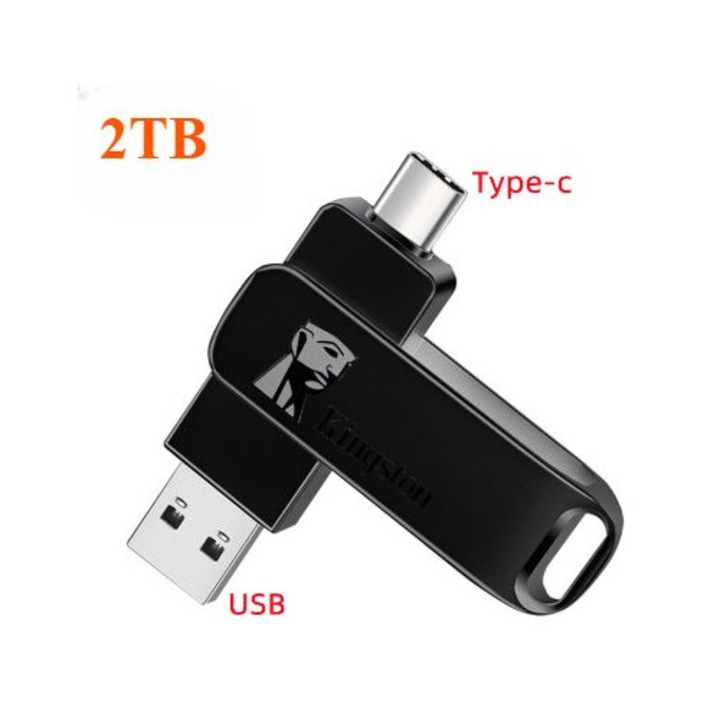 Kingston USB флаш памет, 2TB OTG 2 в 1 високоскоростна, тип C за телефон/компютър