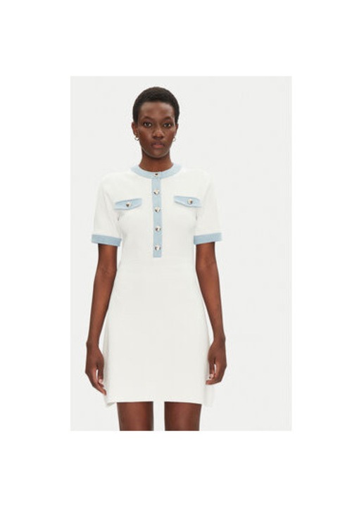 Morgan női ruha, 251-RMROME, Poliészter/Viszkóz,, Fehér