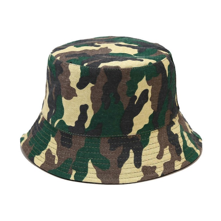 Palarie de soare pliabila din bumbac pentru adulti, reversabila, pentru pescuit, pescar, pentru calatorii, plaja