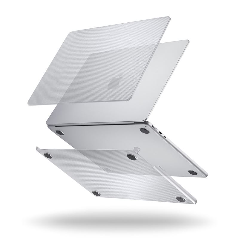 Carcasa Pipetto Hardshell Dots compatibila cu MacBook Air 13.6 inch 2024/2022, Transparent
