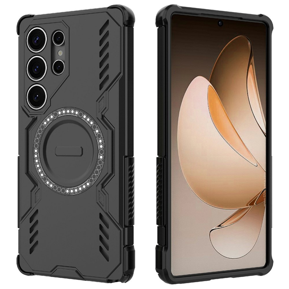 Husa pentru Samsung Galaxy S25 Ultra, colturi ranforsate, protectie camere, MagSafe, ArmorMag, Black