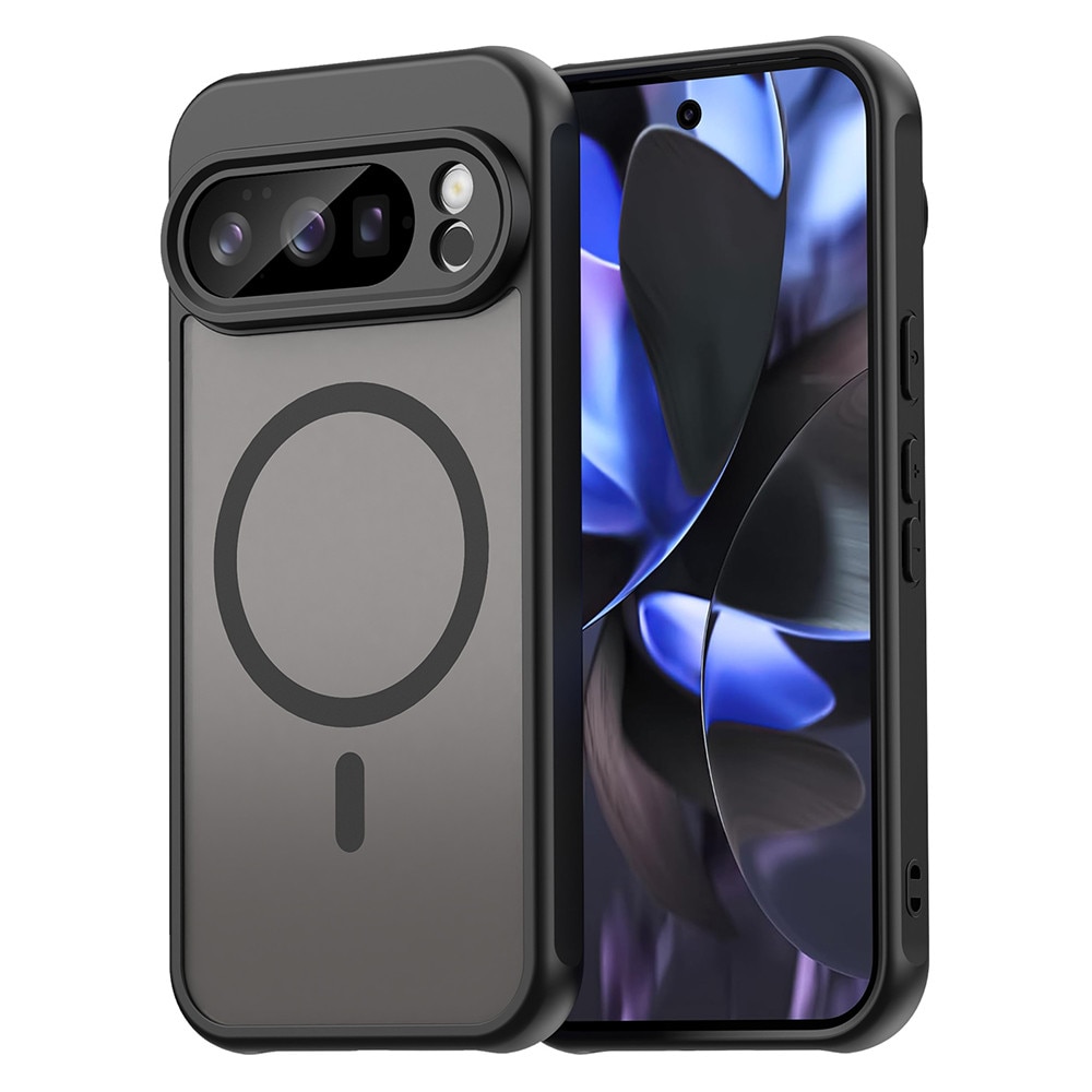 Husa pentru Google Pixel 10 Pro cu protectie pentru lentile si MagSafe EasyCharge Ghost Series Anti-ingalbenire frosted - Negru