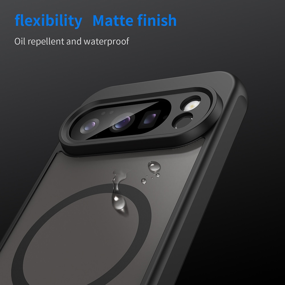 Husa pentru Google Pixel 10 Pro cu protectie pentru lentile si MagSafe EasyCharge Ghost Series Anti-ingalbenire frosted - Negru