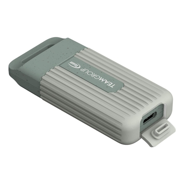 Team Group PD20 ECO Mini 1 TB SSD külső merevlemez, szürke, hordozható, USB-C, 1050 MB/s