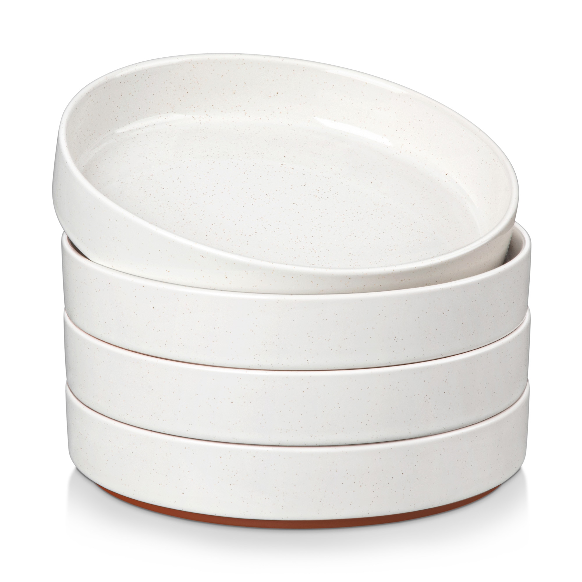 Malacasa Set de 4 boluri de ceramică diametru alb, 1,3 litri