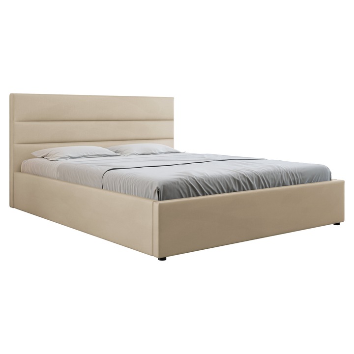 Pat tapitat Izykos 8040 180x200, MIRJAN 24, bej, 190x215x91 cm