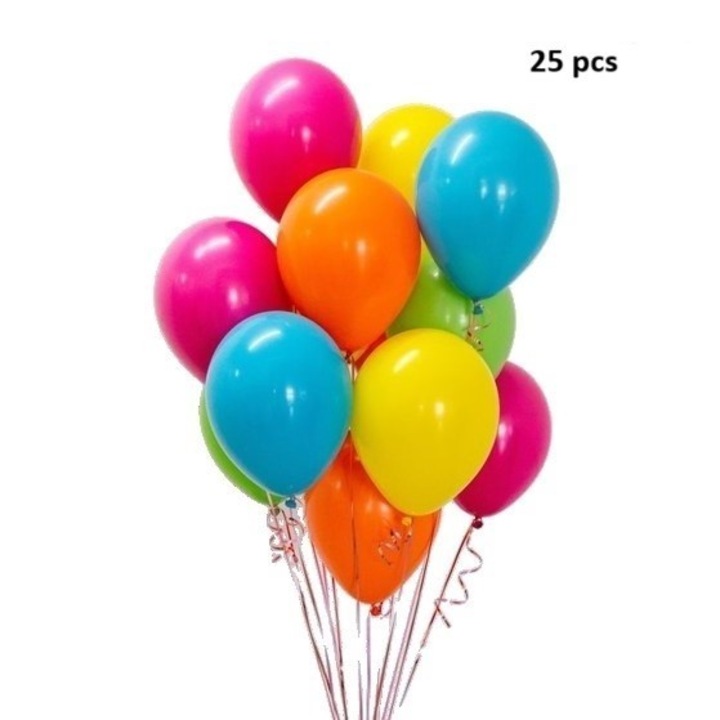 Set 25 Baloane din Latex, Southern Sky, Model Party, 13 cm, Multicolore, 1 g
