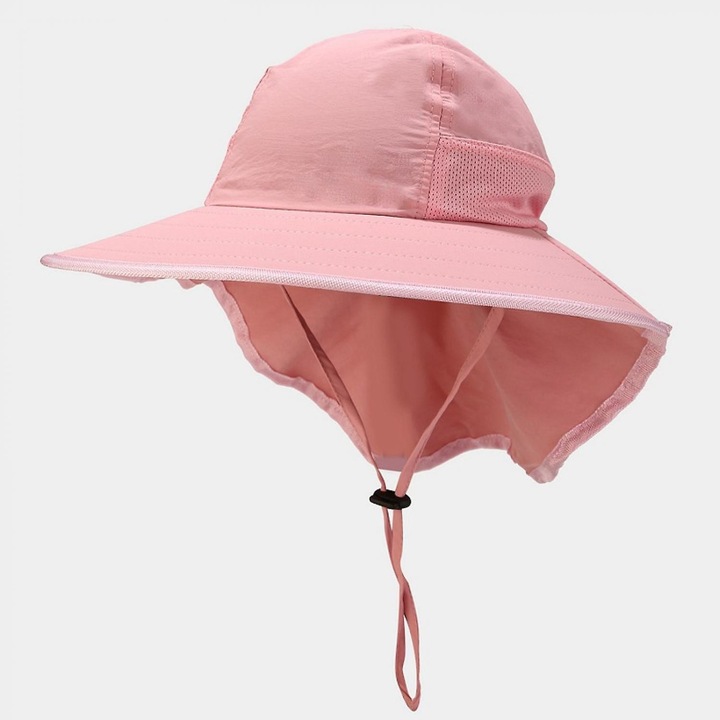 Palarie de soare pentru baieti cu protectie UPF 50+, palarie de plaja de vara, palarie Safari pentru copii, roz