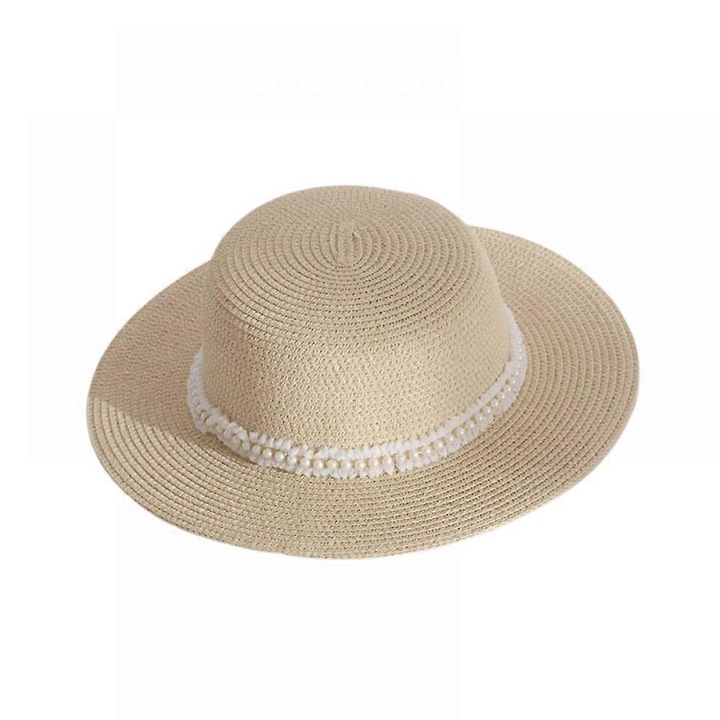 Palarie melon brodata pentru femei, palarie melon de vara, protectie impotriva caldurii si soarelui