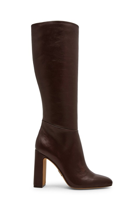 Steve Madden, Cizme de piele ecologica Ally, Maro cognac, 38