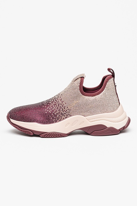 Steve Madden, Спортни обувки с декоративни камъни, Виолетов/Сребрист