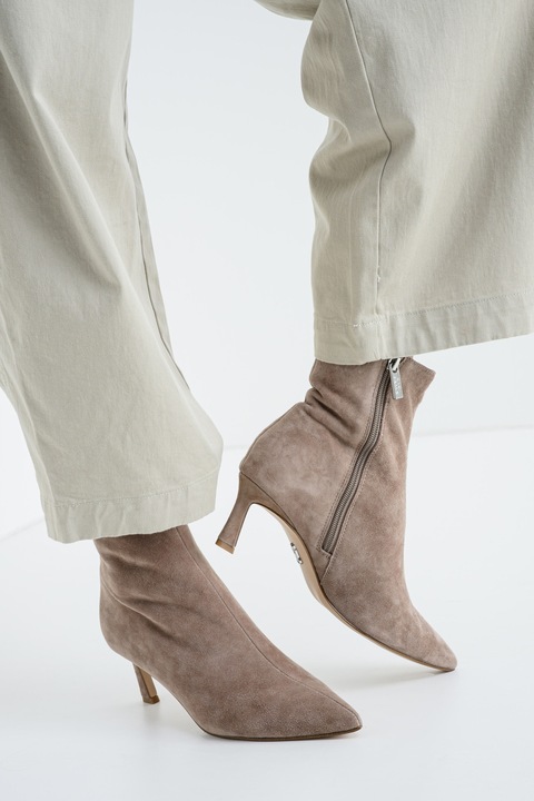 Steve Madden, Botine din piele intoarsa Lulah, Maro taupe