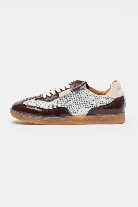 Steve Madden, Pantofi sport Emporia low-cut, Visiniu/Argintiu