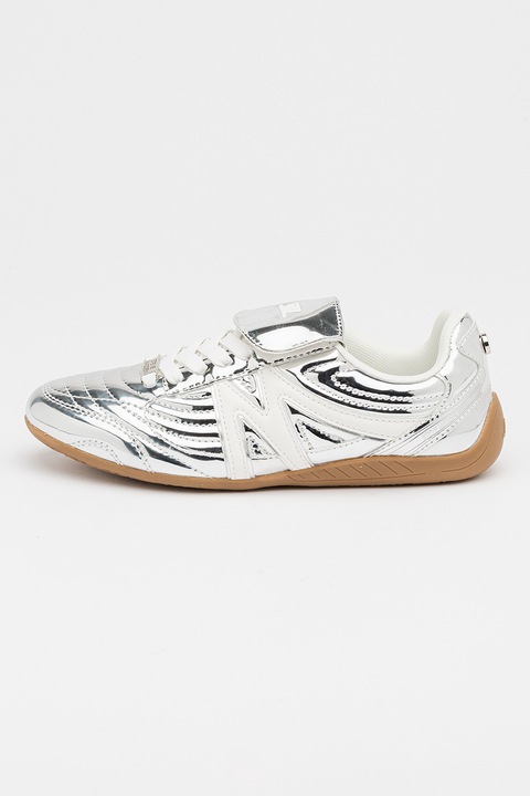 Steve Madden, Pantofi sport cu garnituri metalice Freekick- E, Argintiu