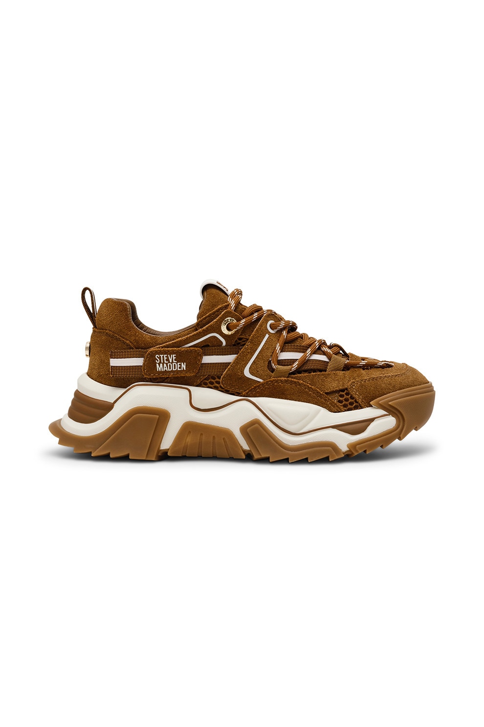 Steve Madden, Pantofi sport cu talpa masiva Kingdom 2.0, Maro