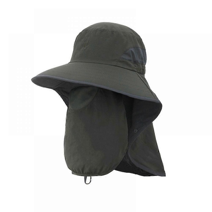 Широкопола риболовна шапка за слънце с UPF50+ защита и капак на врата - mz7005