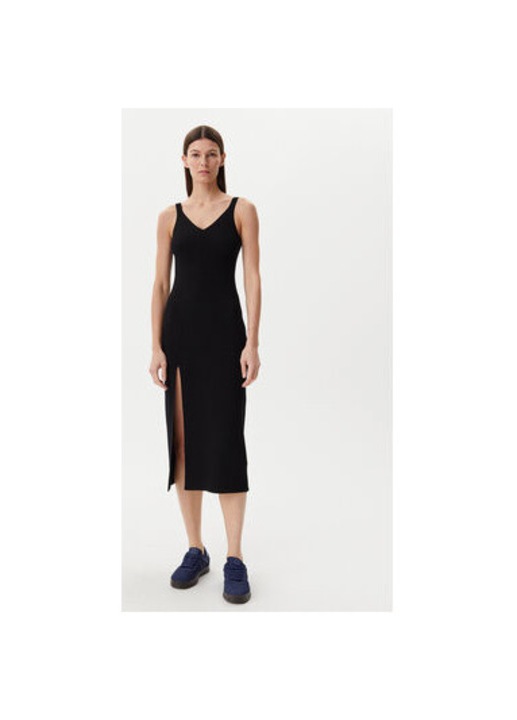 Lacoste női ruha, EF9270, Viszkóz/Poliészter, Fekete