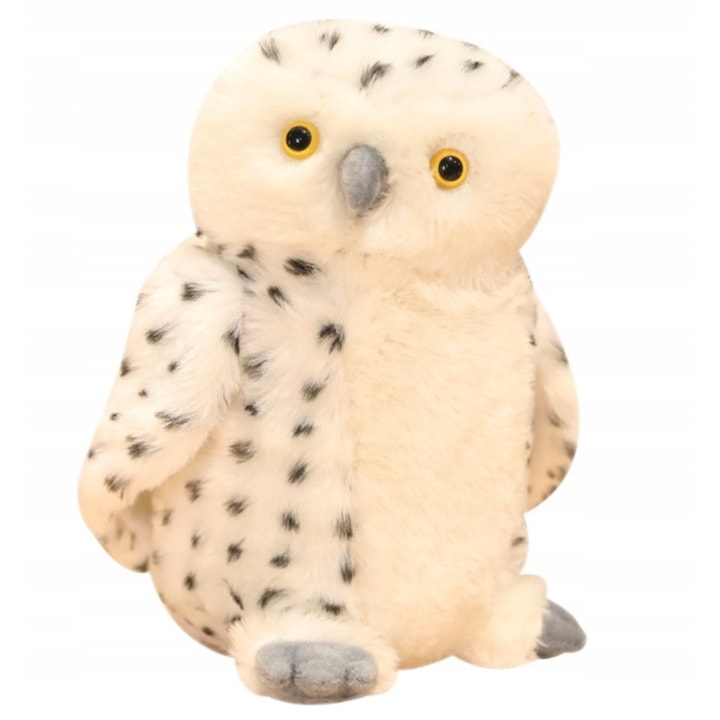 Bufniță de pluș Pan i Pani Gadżet, 30 cm, ecru, 100% poliester