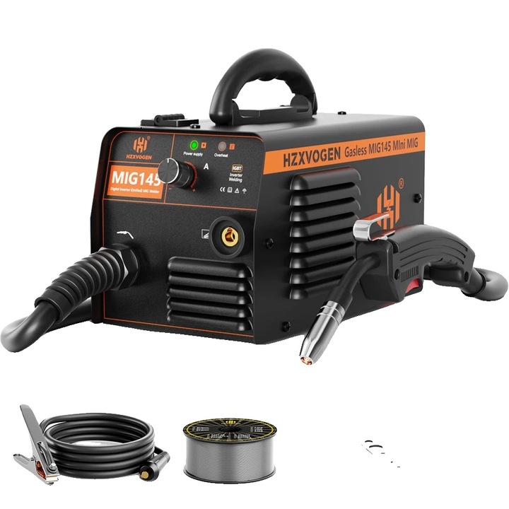 Aparat de sudura MIG145, tehnologie inverter, 145A, dimensiuni 33x15.5x14.2cm, portabil