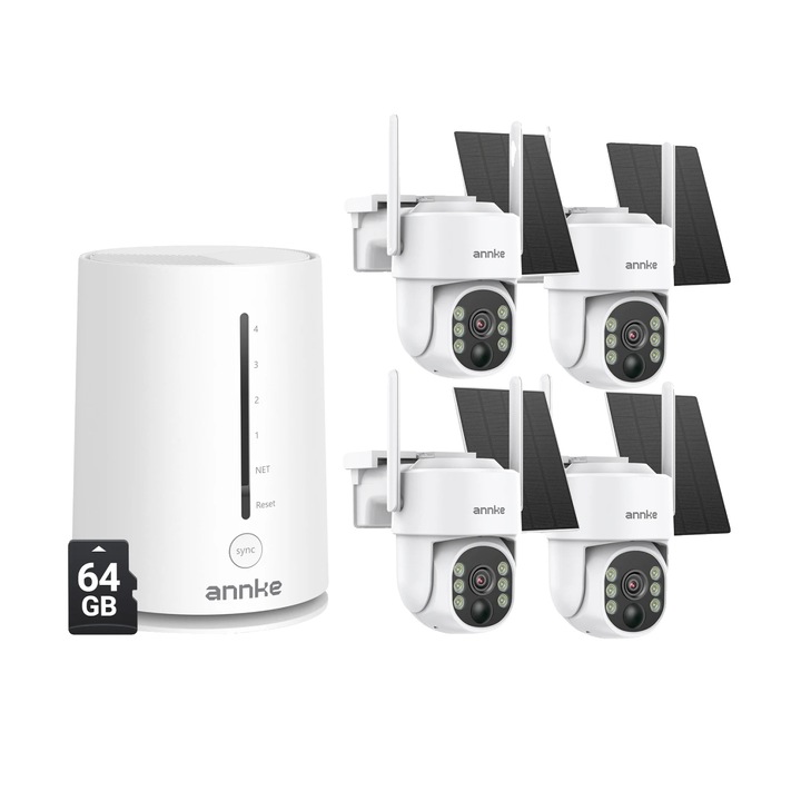 Térfigyelő kamera, 4MP, humanoid detektálás, kétirányú kommunikáció, időjárásálló, 64 GB-os kártyával