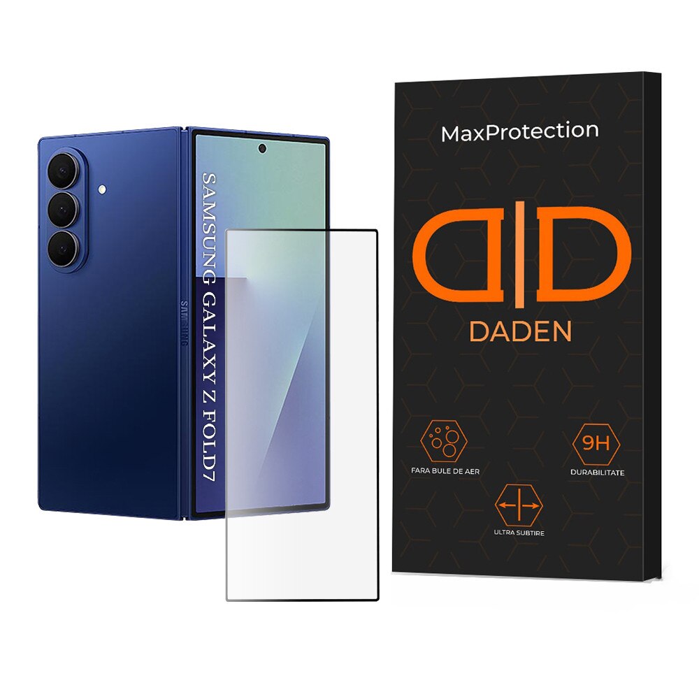 Folie Sticla pentru Samsung Galaxy Z Fold 7 Daden MaxProtection, Full Cover, Protectie Profesionala, Ultra Rezistenta, Calitate Premium