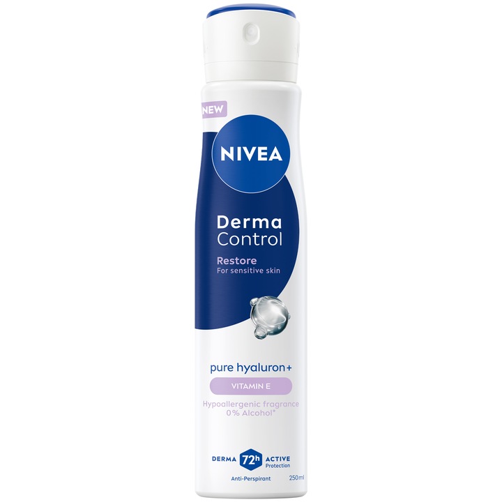 Deodorant NIVEA Derma Control Restore, protectie Deodoranta 72 de ore, 250 ml