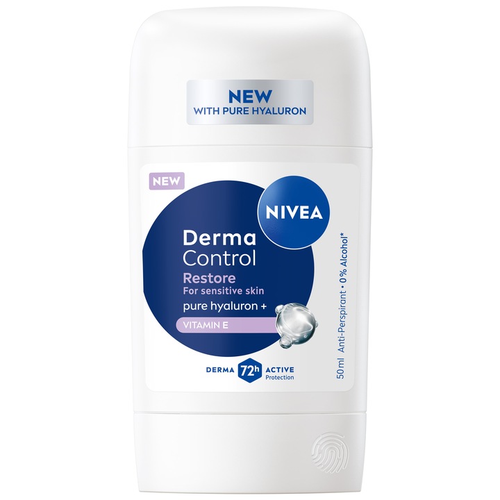 Deodorant stick NIVEA Derma Control Restore, protectie Deodoranta 72 de ore, 50 ml