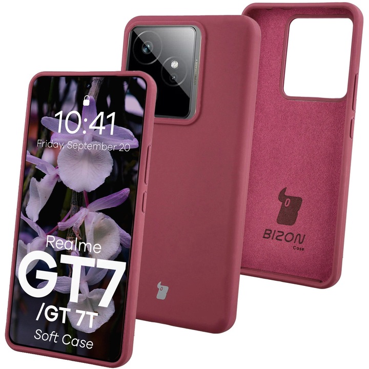 Husa Bizon Soft Case pentru Realme GT 7 / 7T, Violet inchis