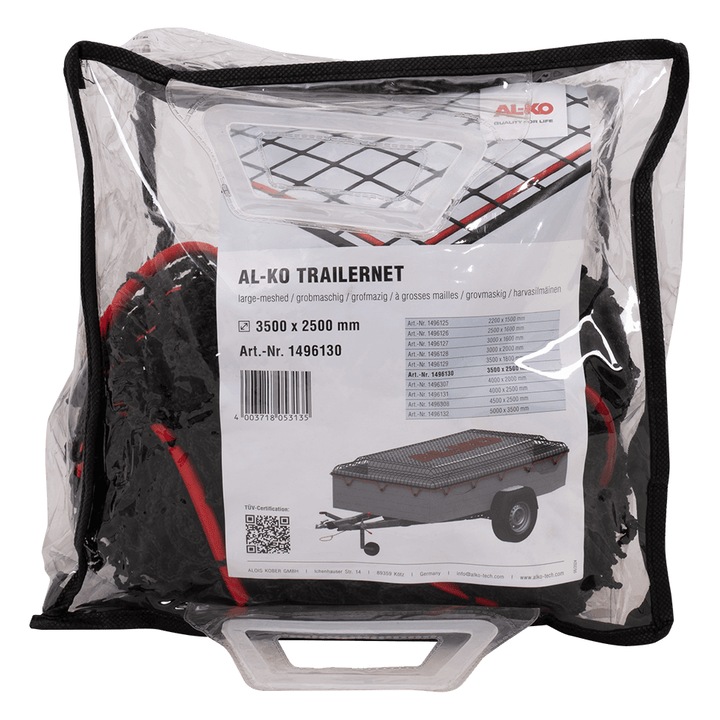 Set Plasa De Transport Cu Geanta, Al-Ko, 1496130, Material: Polietilen, Gramaj: 90 G/M², Ochiuri: 30 Mm, Cordon Elastic De Tensionare, 250 cm x 350 cm