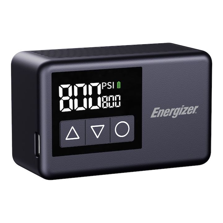 Compresor portabil Energizer Ultimate 120 PSI, 13l/min, Ecran LCD, 100 gr., Negru, PAC1000