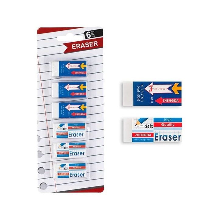 Set 6 Radiere Mici Albe Soft