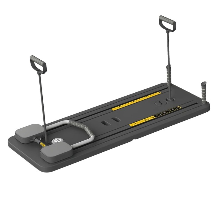 Placa de exercitii abdomene, automat de revenire, stabilitate imbunatatita, negru, dimensiune standard