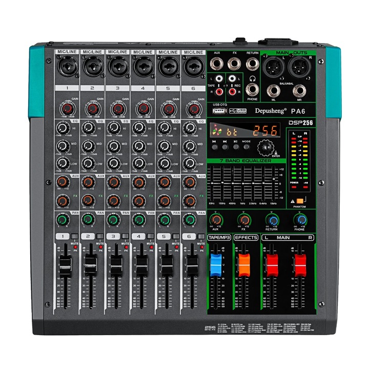 Mixer audio, 99 de efecte DSP, Mixaj profesional de efecte, PA6