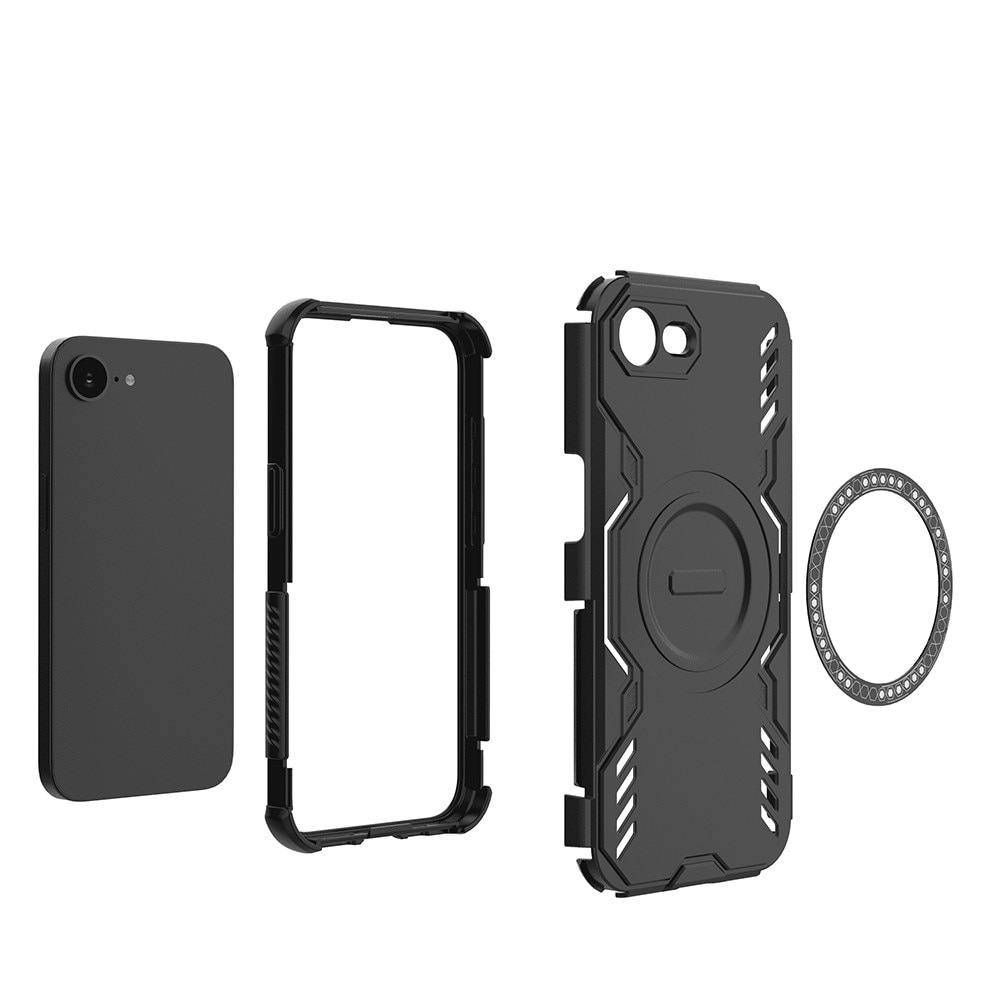 Husa pentru iPhone 16e / iPhone 17e, colturi ranforsate, protectie camere, MagSafe, ArmorMag, Black