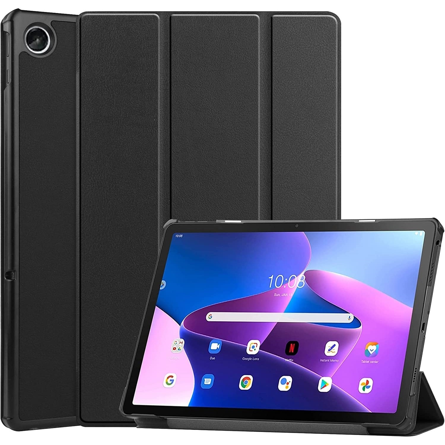 Husa de protectie, Artnico, pentru Lenovo M10+ 10.6", 10.6", functie de trezire automata, functie de suport, neagra, setul include: husa, ambalaj original, material TPU, port compatibil, inchidere magnetica, dimensiuni 25.4 x 16.5 x 1.5 cm