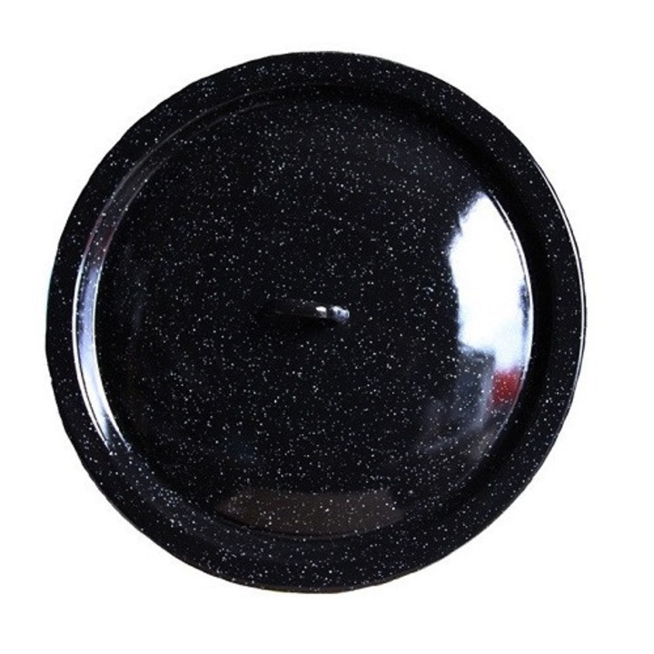 Capac emailat cu stropi, pentru ceaun negru, 40 cm