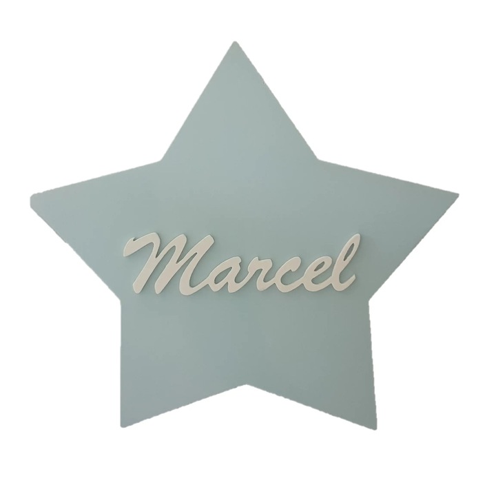 Lampa de veghe personalizata cu nume, Moliland, LED, 42x42cm, alimentare cu baterii