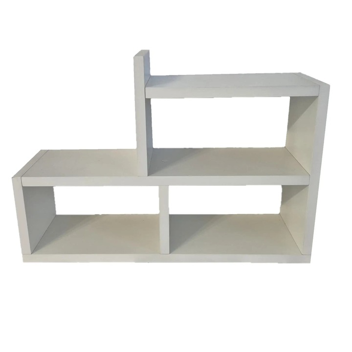Raft stand Moliland Tosia, alb, 18mm, pentru birou sau living
