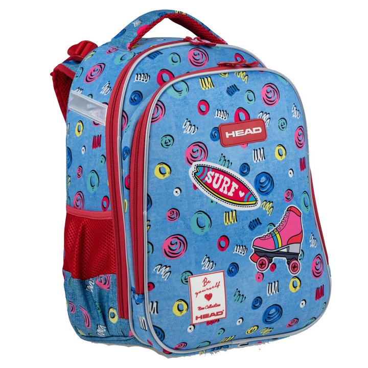 Head4 HD-404 iskolatáska, 2 rekesz, Jeans design