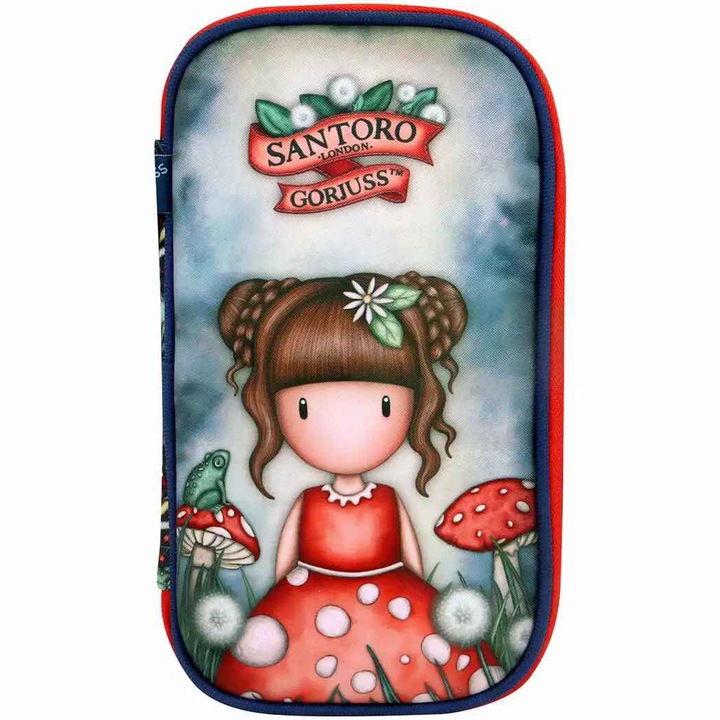 Несесер Gorjuss с 1 отделение и 1 капак, Little Mushroom 12x22x6