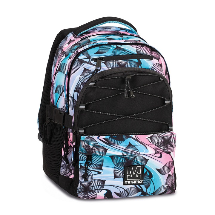 Mitama hátizsák, 3 rekesz, Türkiz/Fekete