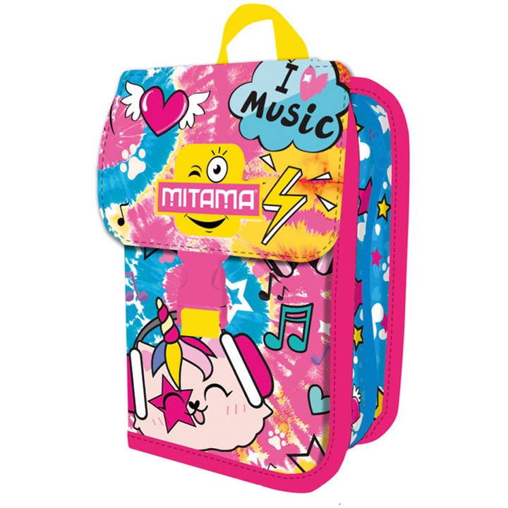 Mitama 1 rekeszes felszerelt tolltartó, 2 fül, Macska