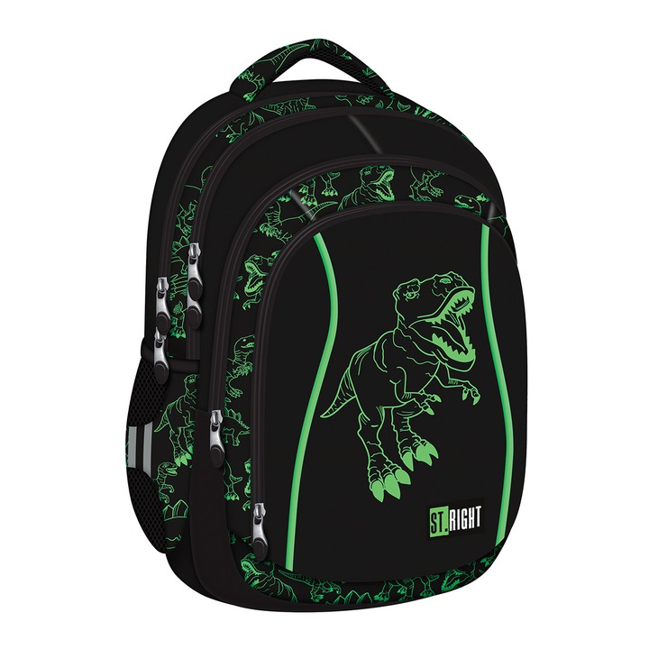 Ghiozdan BP04 ST Right Reflective T-Rex 4 compartimente