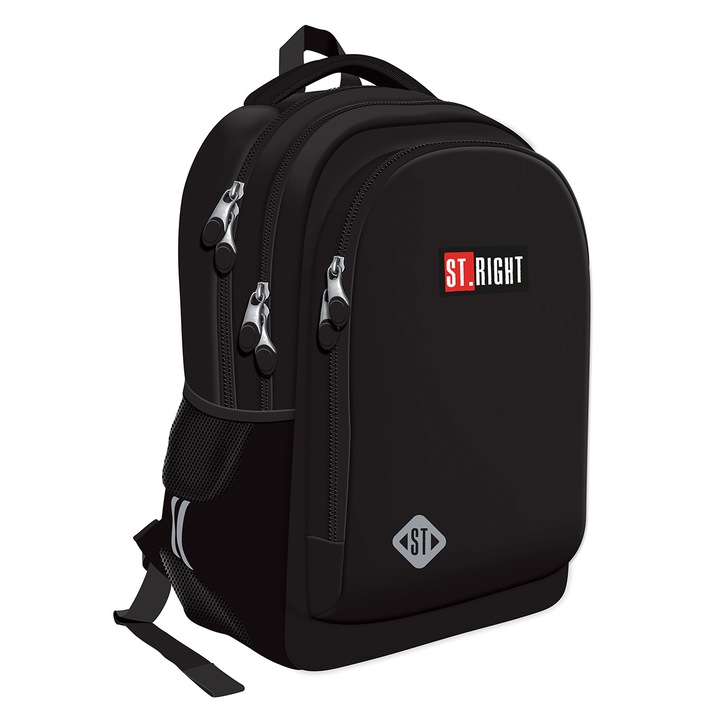 Ghiozdan BP73 3 compartimente ST Right colectia ST Black