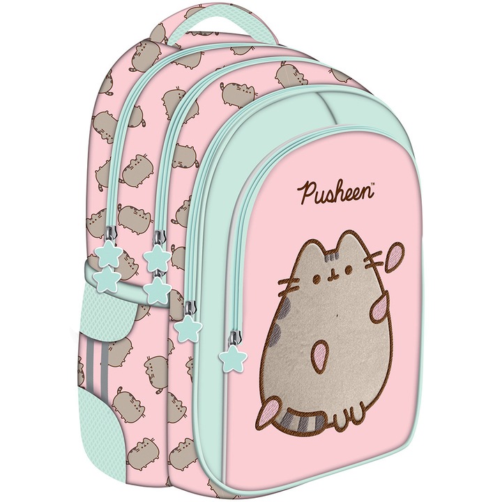 Ghiozdan BPL58 4 compartimente Pusheen roz pastel