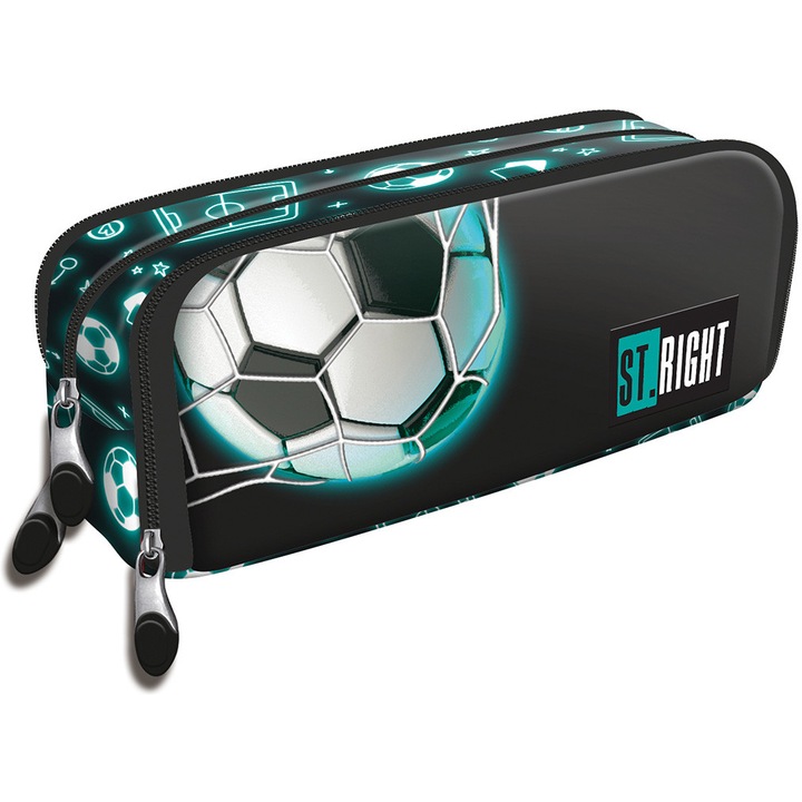 ST Right PU03 Neon Football kollekció tolltartó, 2 rekesz, Nem felszerelt