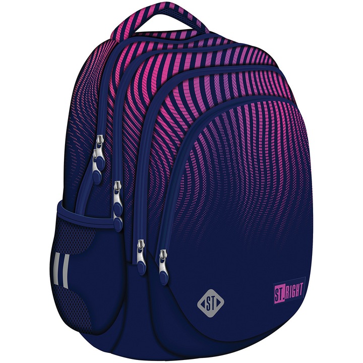 Ghiozdan BP06 4compartimente ST Right coletia Violet Gradient Wave