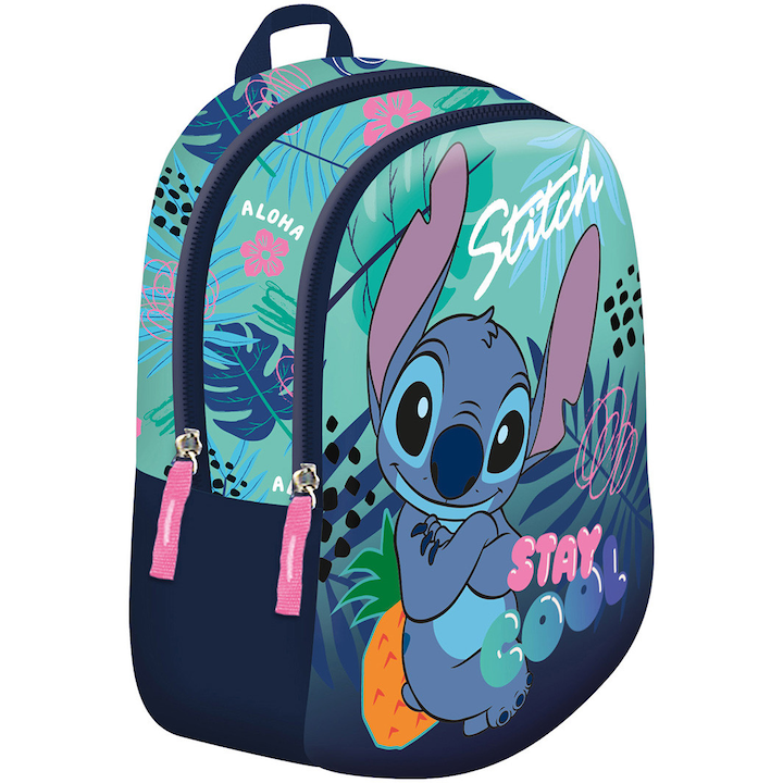 Ghiozdan Stitch Stay Cool 2 compartimente