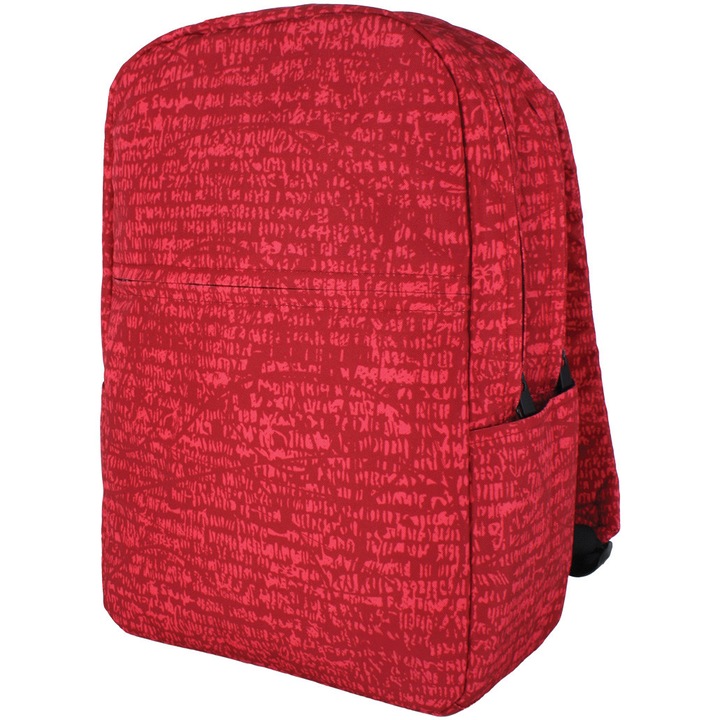 Раница Next Level, 3-отделения, Монохромна, Червен, 43x30x13 см