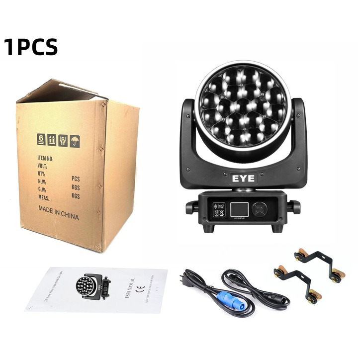 Lumina mobila LED, RGBW, efecte de iluminare versatile, 39x30x19.4cm, 500W